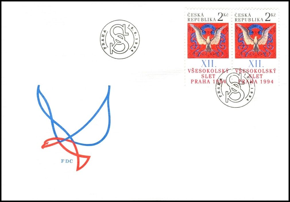 (1994) FDC 47 - XII. všesokolský slet