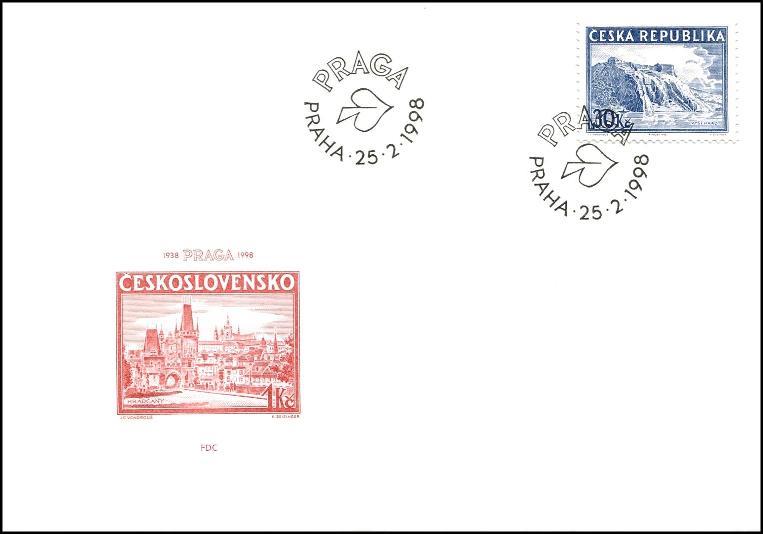 (1998) FDC 171 - Historie výstav - Praga 1998