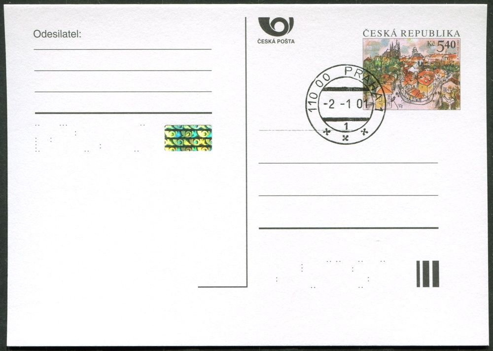 Česká pošta (2001) CDV 60 O - Praha - 5,40 - 2001 - razítko