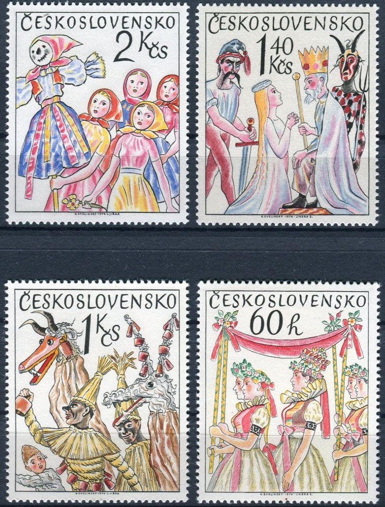 (1975) č. 2130 - 2133 ** - ČSSR - České a slovenské lidové obyčeje