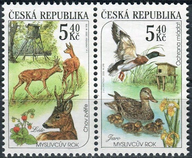 Česká pošta (2000) č. 271 - 272 ** - 2-bl - Česká republika - Myslivost v ročních obdobích