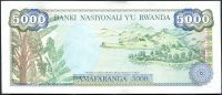 Rwanda (P 22) 5000 Franků (1988) - UNC