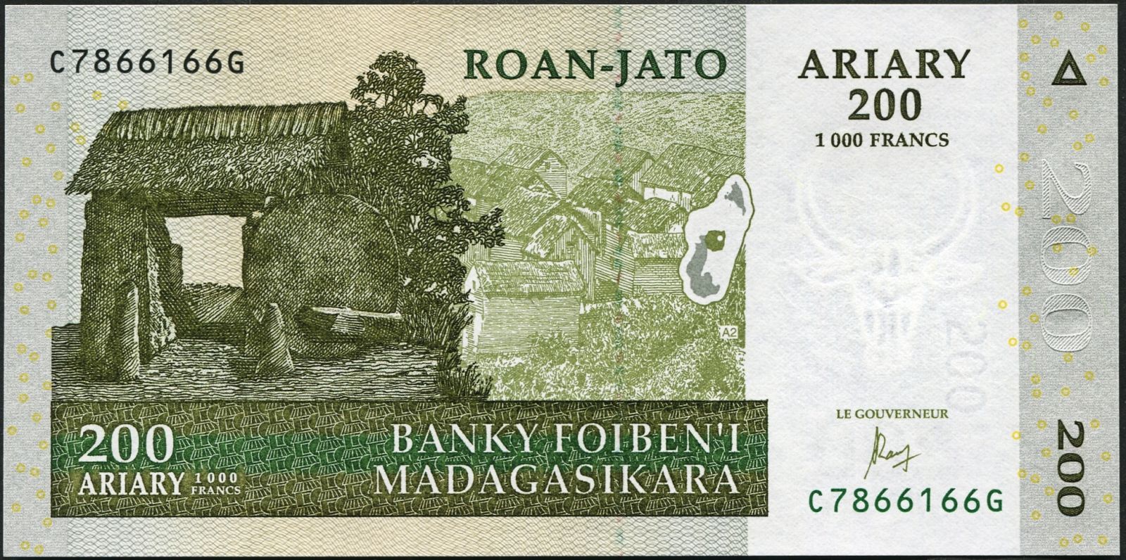 Madagaskar - (P 87c) 200 Ariary (2004) - UNC