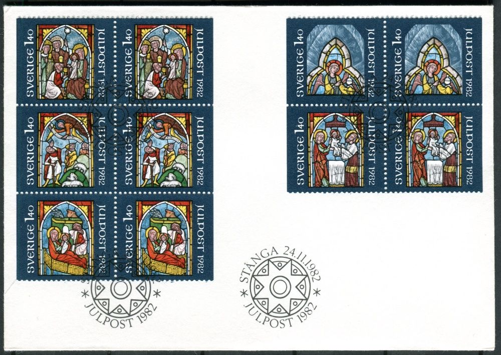 Švédská pošta (1982) FDC 1209 - 1213 - Švédsko - Vánoce