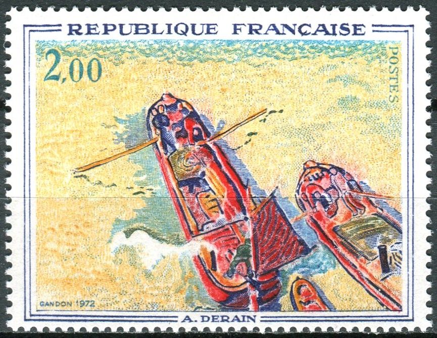 Post France (1972) MiNr. 1814 ** - Francie - Umění - Dva čluny; Obraz André Derain