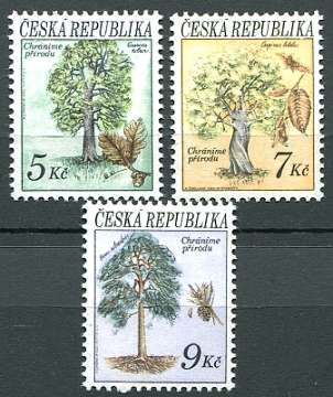 Česká pošta (1993) č. 23-25 ** - Česká republika - Ochrana přírody - stromy