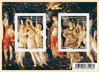 (2010) MiNr. 4993 - 4994 ** BL 143 - Francie - Sandro Botticelli