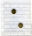 10 ks listů - TGW 20 - na 20 ks mincí s kapsou (rozměr 40x40 mm)
