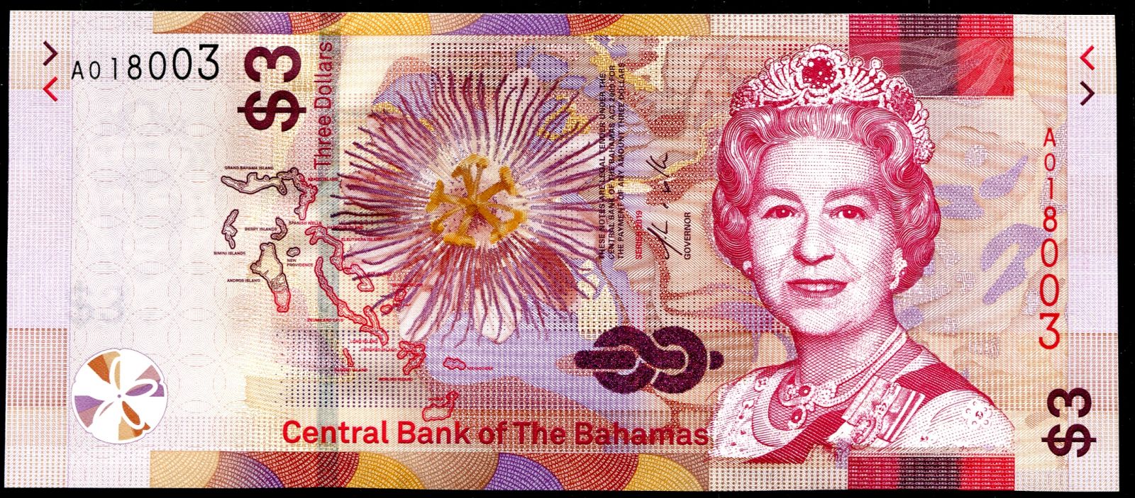 Bahamy (P ) - 3 dollars (2019) - UNC