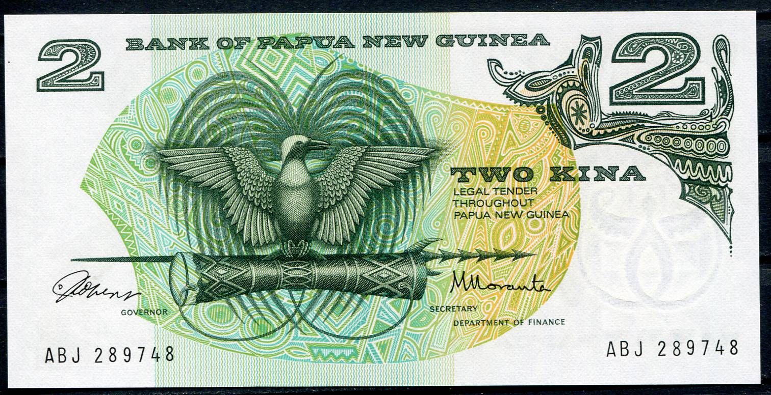 Papua Nová Guinea (P 1a) - 2 Kina (1975) - UNC | www.tgw.cz