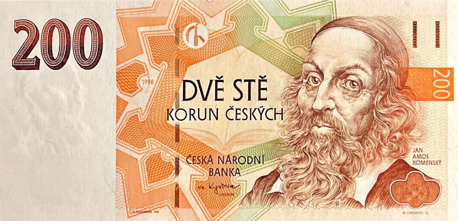 Česká republika (P 19e) 200 Kč (1998) - UNC