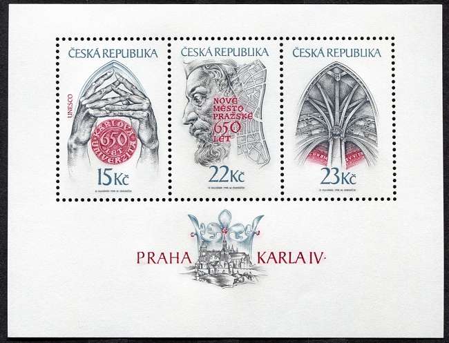 Česká pošta (1998) A 174 - 176 ** - Česká republika - Praha Karla IV.