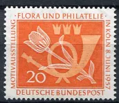 (1957) MiNr. 254 ** - Německo - Výstava známek "Flóra a filatelie"