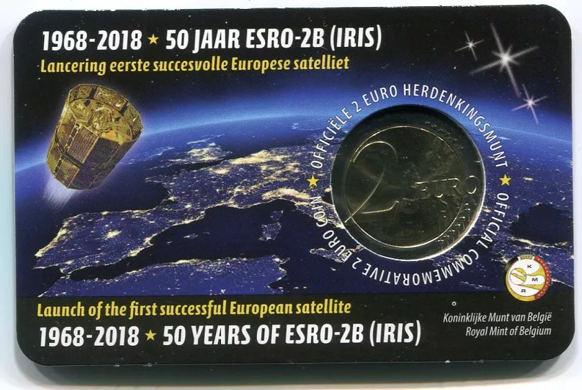 (2018) - 2 € - Belgie - Satelit IRIS (Fr)