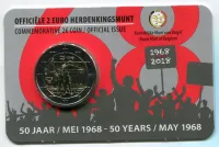 (2018) - 2 € - Belgie - Studentské nepokoje 1968
