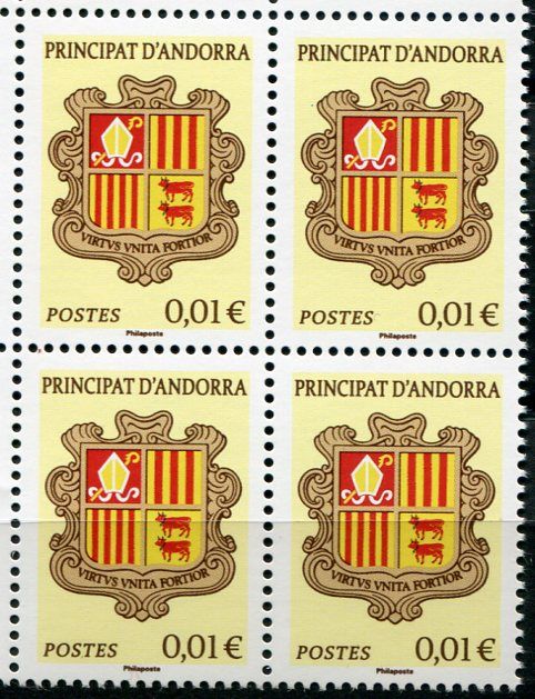 (2023) MiNr. 913 ** 4-bl - Andora (Fr.) - Erb