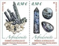 (2023) MiNr. 1171 - 1172 ** - Francouzská Antarktida - Minerály : Arfvedsonite