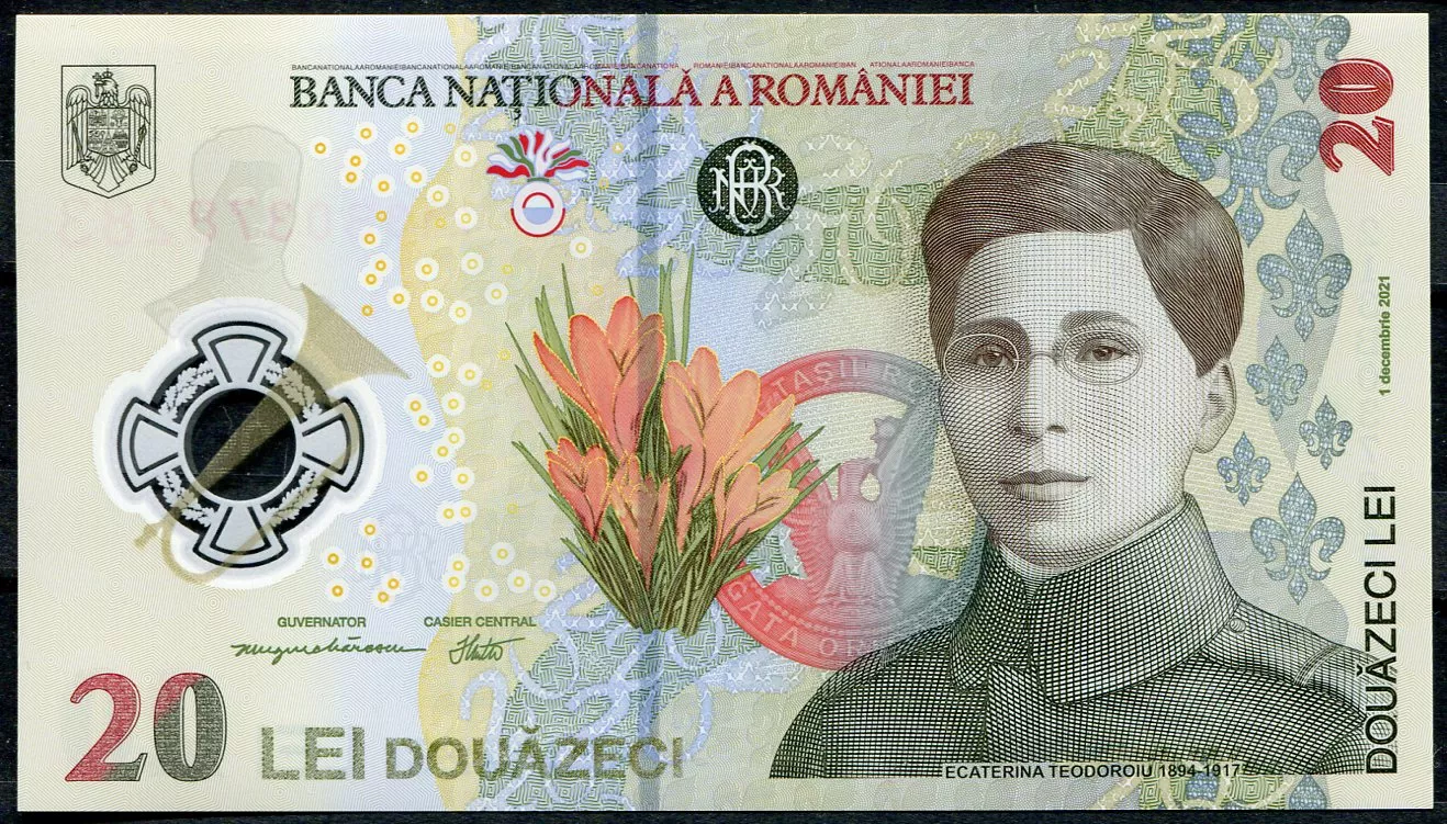 Rumunsko (P 127) 20 LEI (2021) - UNC - polymer