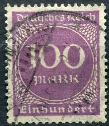 (1923) MiNr. 268 - O - Deutsches Reich - 100 Marek - čísla v kruhu