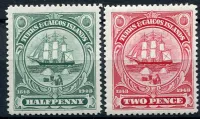 (1948) MiNr. 136 - 137 ** - Turks and Caicos Islands - Znak ostrovů