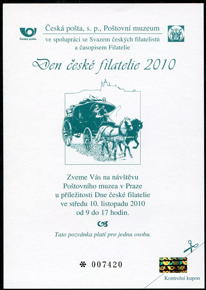 (2010) PPM 7 - Den české filatelie 2010 (pro S.Č.F.)