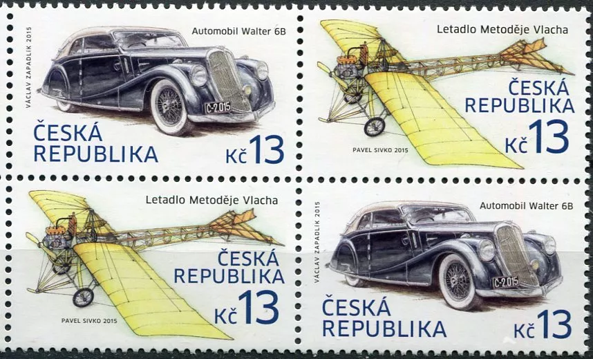 (2015) č. 838 - 839 ** - Česká republika - historické auto + letadlo (10)