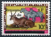 (1962) MiNr. 15 I ** - Burundi - antilopa a zebra - přetisk