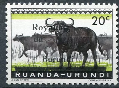 (1962) MiNr. 2 ** - Burudi - Buvoli afričtí - přetisk