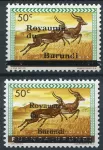 (1962) MiNr. 6 I + II ** - Burundi - Impala - přetisk