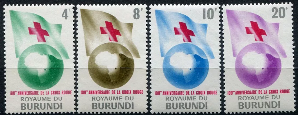 (1963) MiNr. 59 - 66 A ** - Burundi - Červený kříž