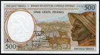 CAF Gabon - (P 401 Lg) 500 CA FRANCS (2000) - UNC (sér. L)