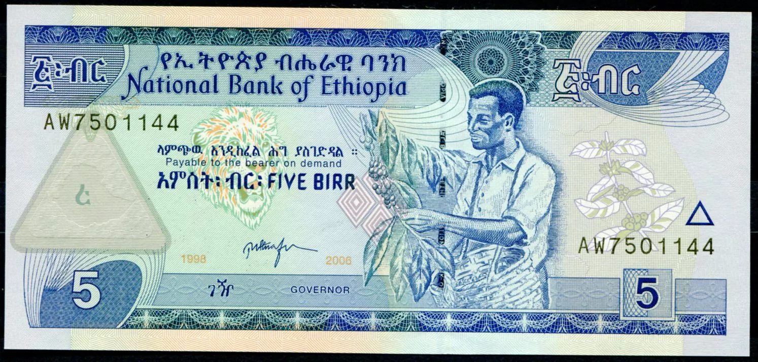 Etiopie (P 47d) 5 Birr (2006) - UNC