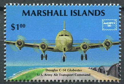 (1986) MiNr. 81 ** - Marshallovy ostrovy - Douglas C-54 "Globester"